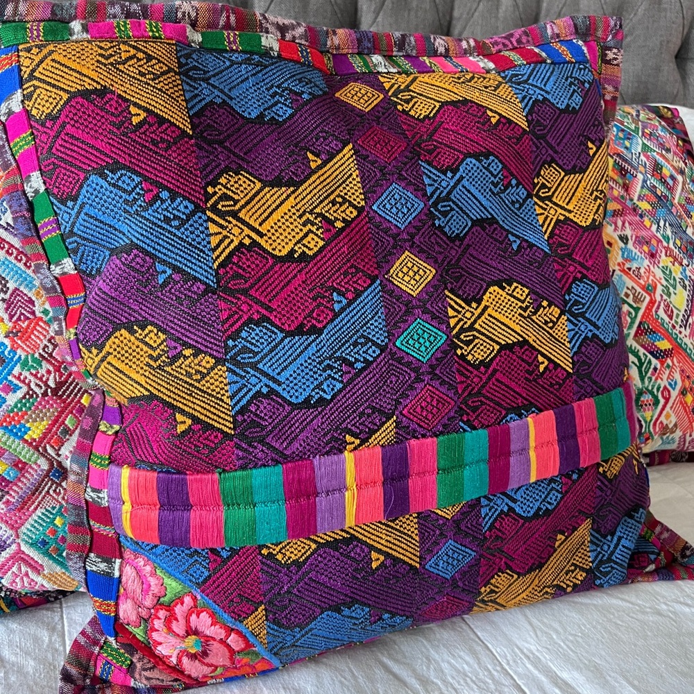 Handmade Colorful Geometric Throw PillowBoho